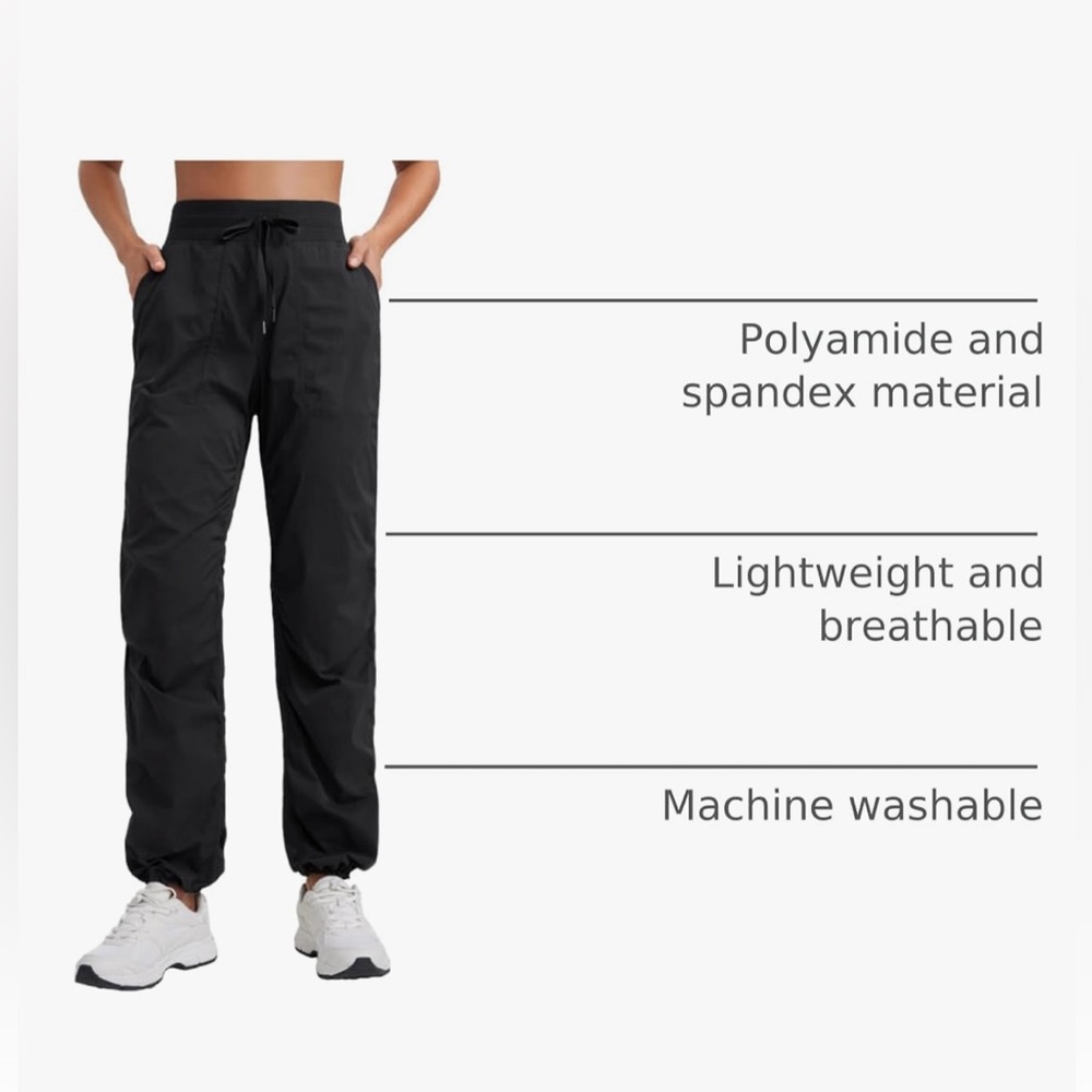 CRZ YOGA Lightweight Straight Black workout Pants w/ Pockets - Picture 5 of 11